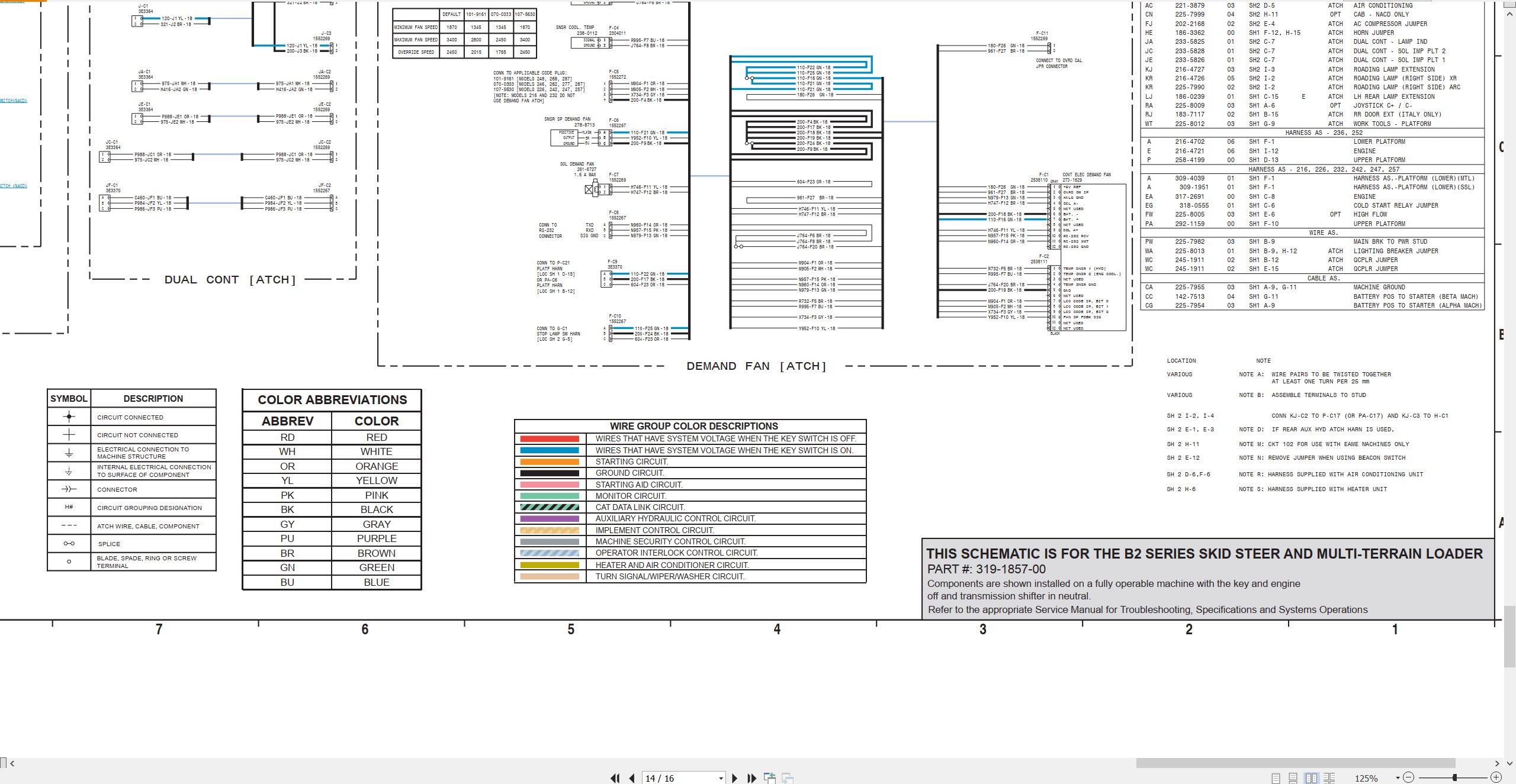 CAT Skid Steer Loader 226B2 Electrical Hydraulic Schematic (2)