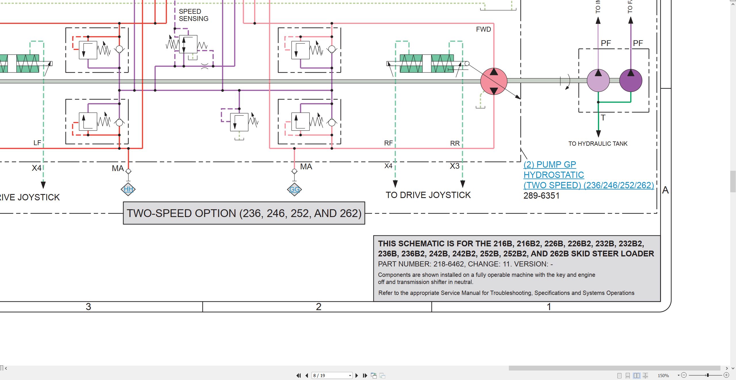 CAT Skid Steer Loader 226B2 Electrical Hydraulic Schematic (3)