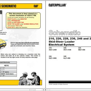CAT Skid Steer Loader 228 Electrical Hydraulic Schematic (1)