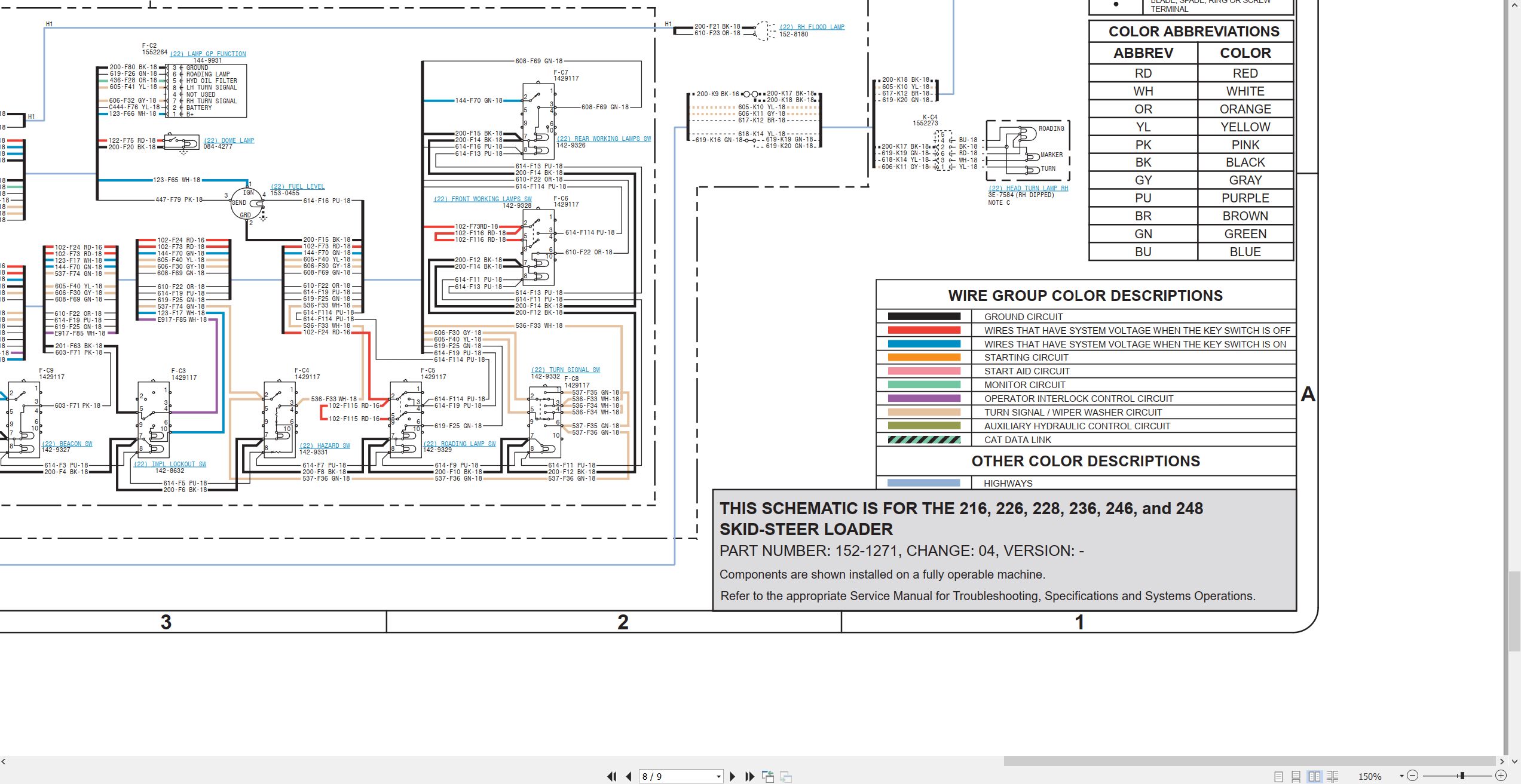 CAT Skid Steer Loader 236 Electrical Schematic (2)