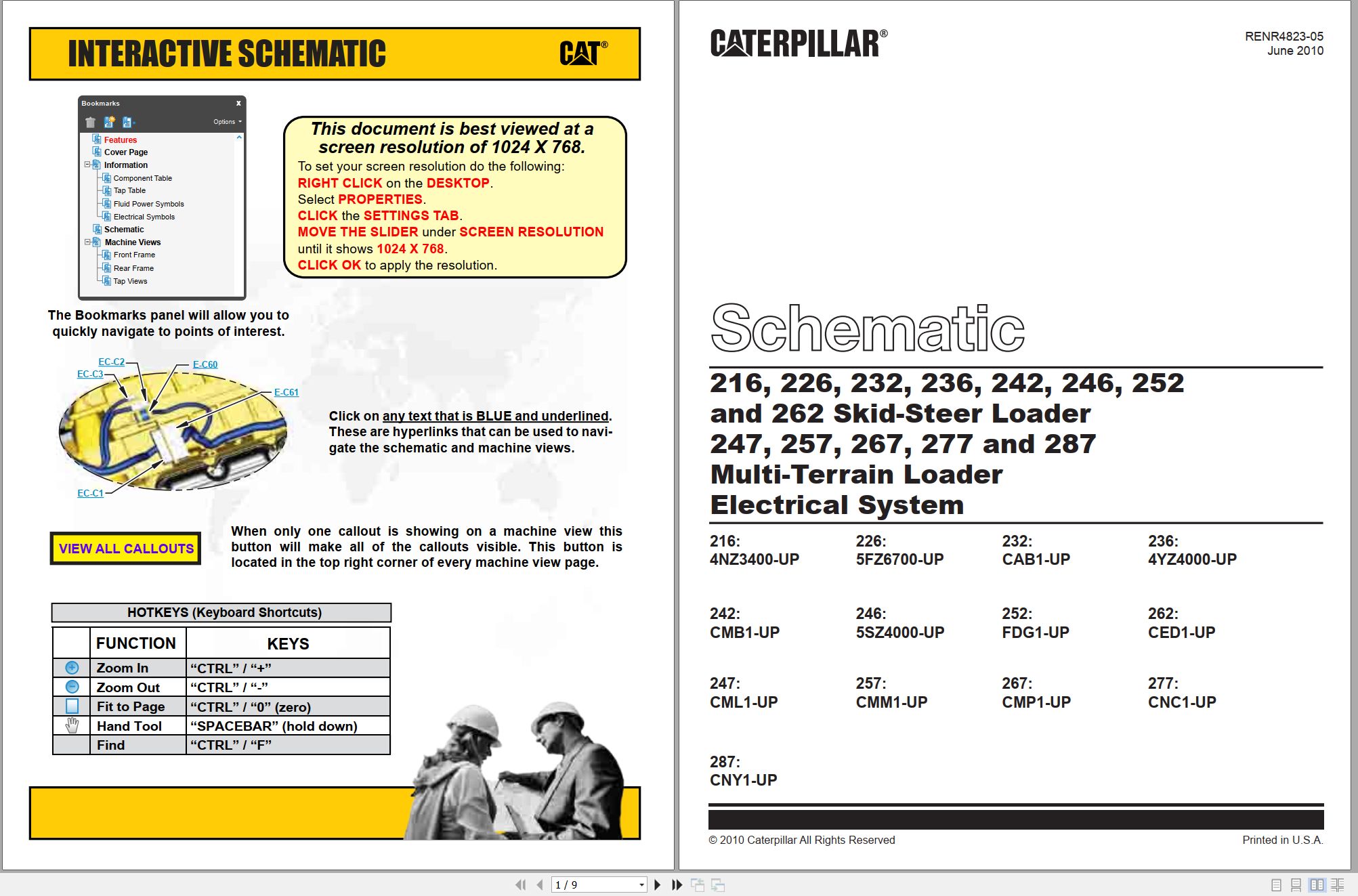 CAT Skid Steer Loader 242 Electrical Schematic (1)