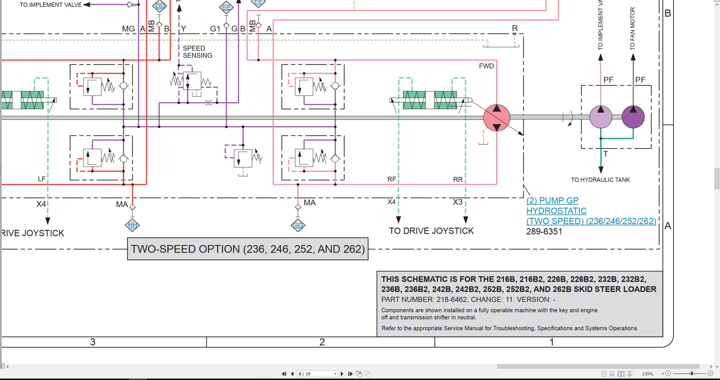 CAT Skid Steer Loader 242B Hydraulic Schematic (2)