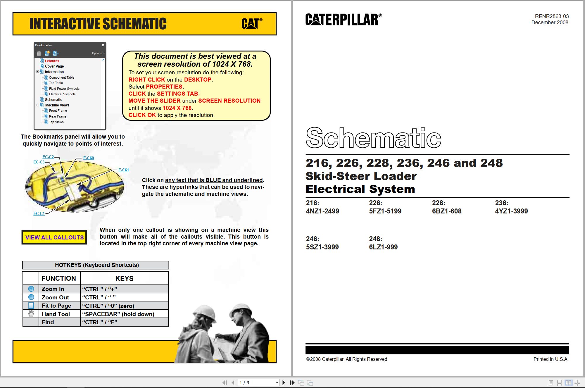 CAT Skid Steer Loader 246 Electrical Schematic (1)