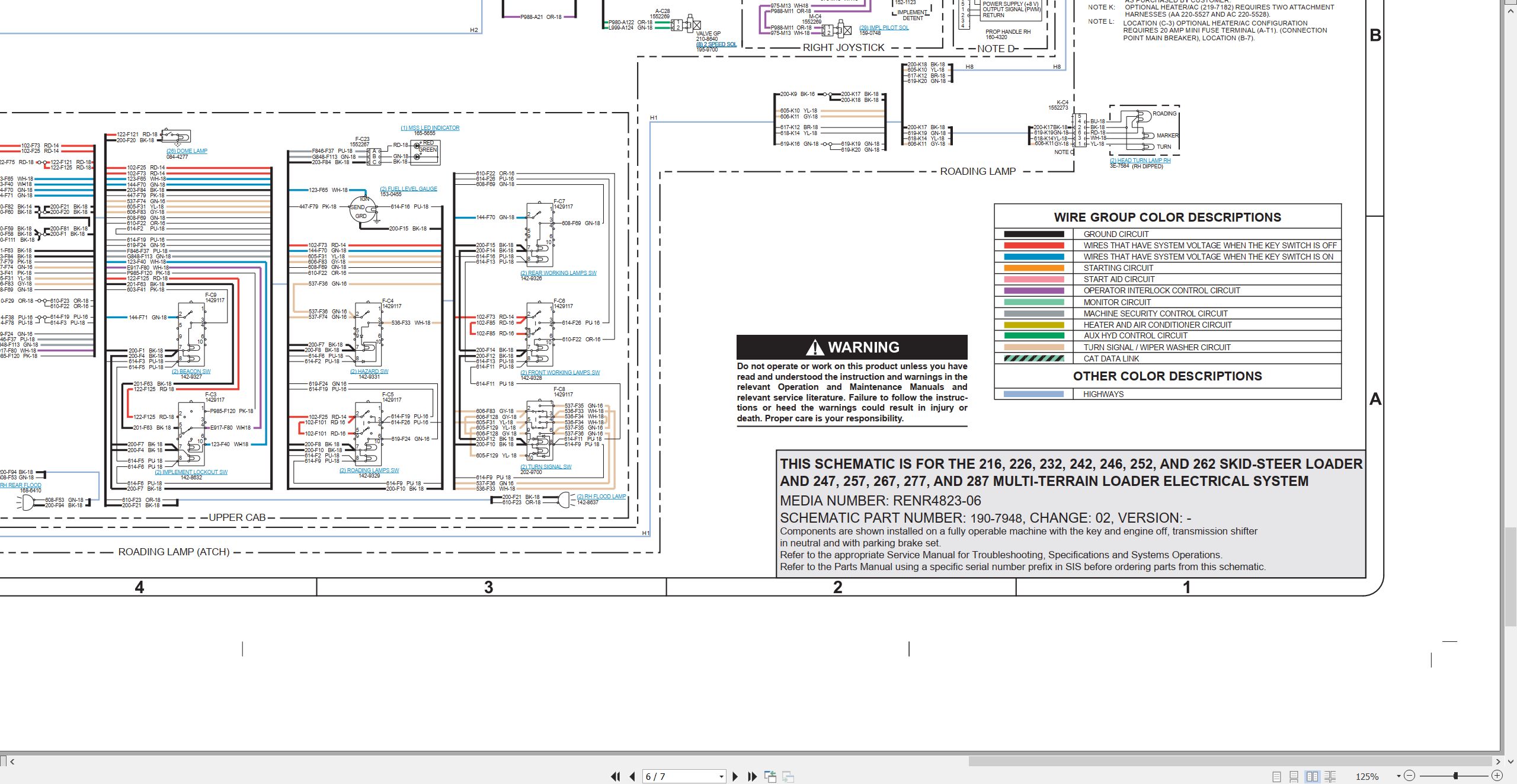 CAT Skid Steer Loader 247 Electrical Hydraulic Schematic (2)