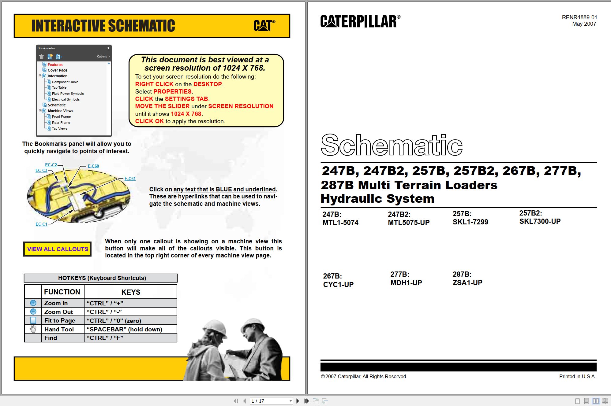CAT Skid Steer Loader 247B Hydraulic Schematic (1)