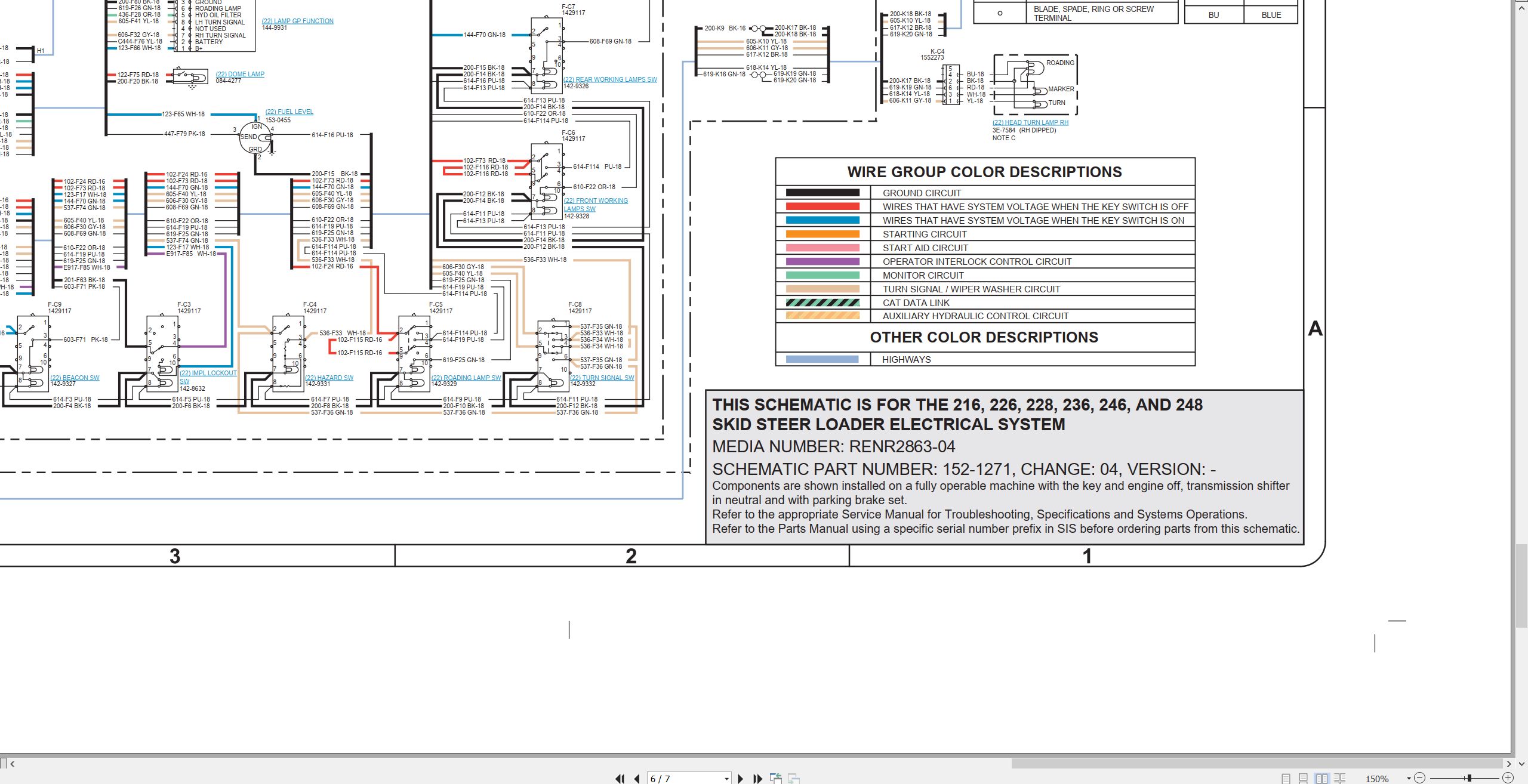CAT Skid Steer Loader 248 Electrical Hydraulic Schematic (2)