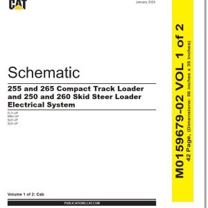 CAT Skid Steer Loader 250 Electrical Hydraulic Schematic (1)