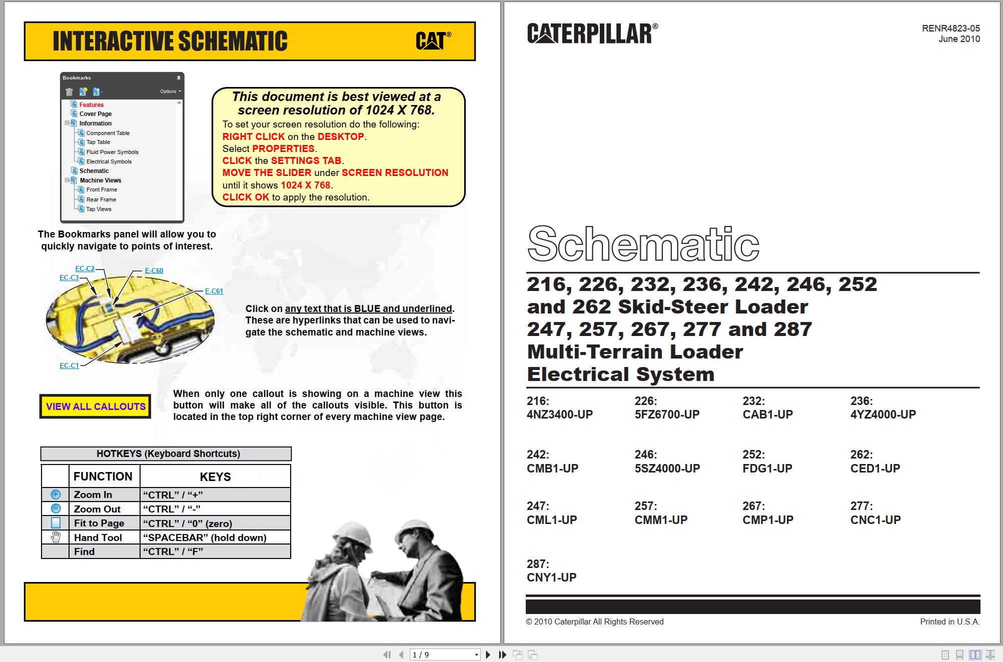 CAT Skid Steer Loader 252 Electrical Schematic (1)