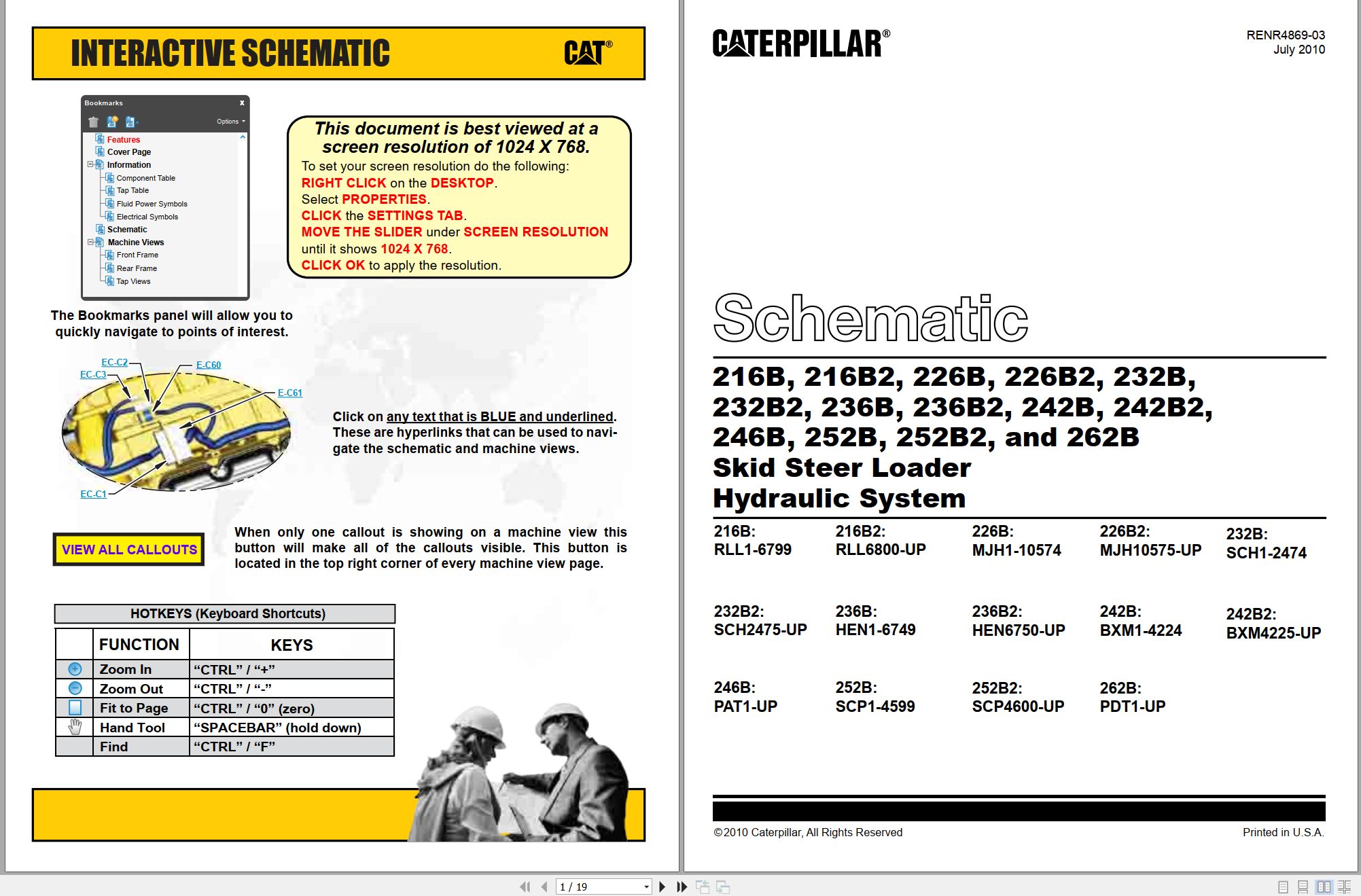 CAT Skid Steer Loader 252B Hydraulic Schematic (1)