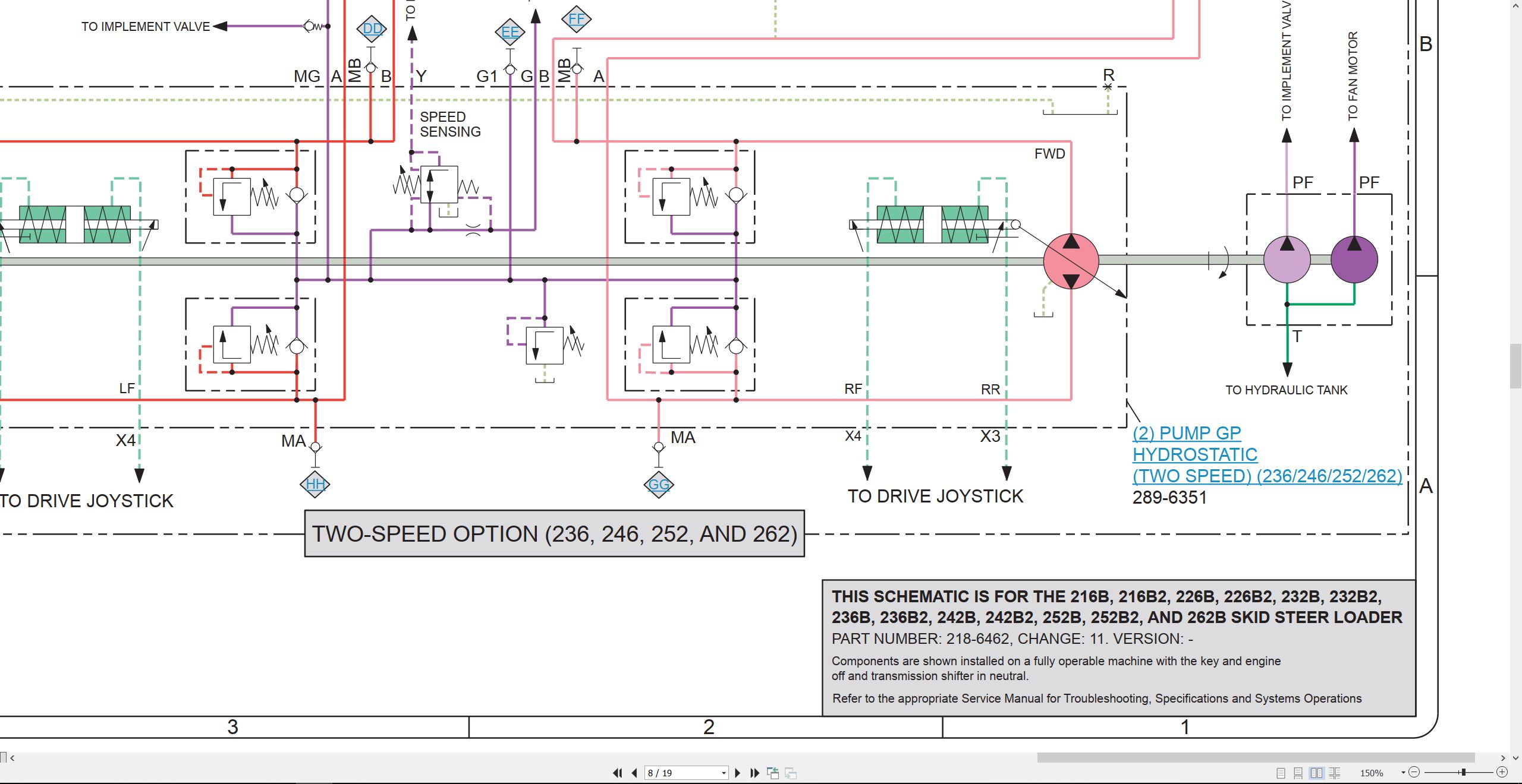 CAT Skid Steer Loader 252B Hydraulic Schematic (2)
