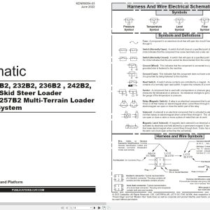 CAT Skid Steer Loader 252B2 Electrical Hydraulic Schematic (1)