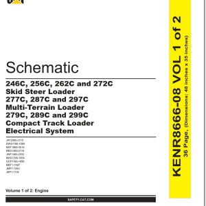 CAT Skid Steer Loader 256C Electrical Hydraulic Schematic (1)