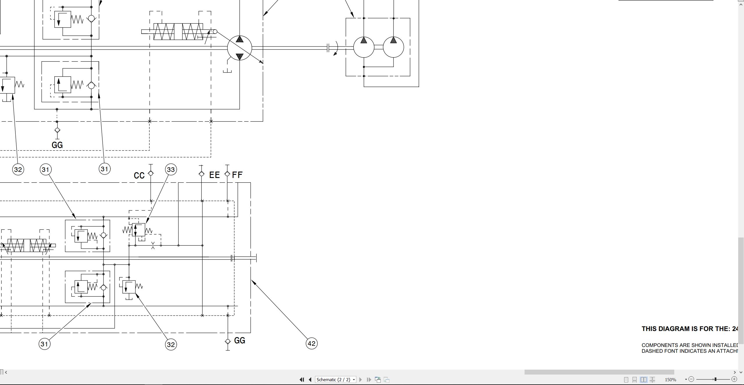 CAT Skid Steer Loader 257 Electrical Hydraulic Schematic (3)