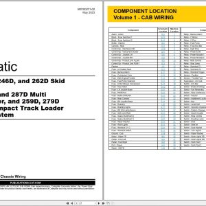 CAT Skid Steer Loader 259D Electrical Hydraulic Schematic (1)