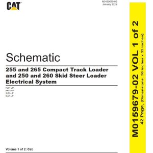 CAT Skid Steer Loader 260 Electrical Hydraulic Schematic (1)