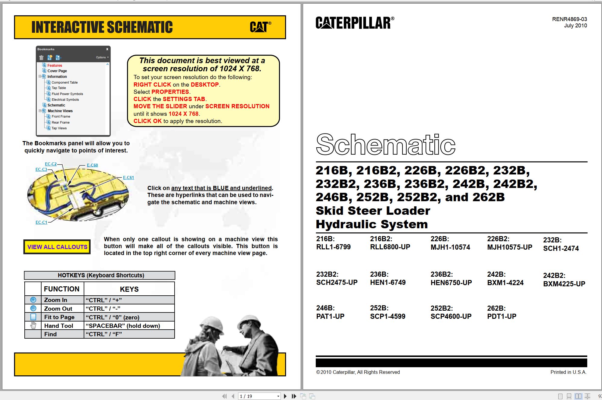 CAT Skid Steer Loader 262B Hydraulic Schematic (1)