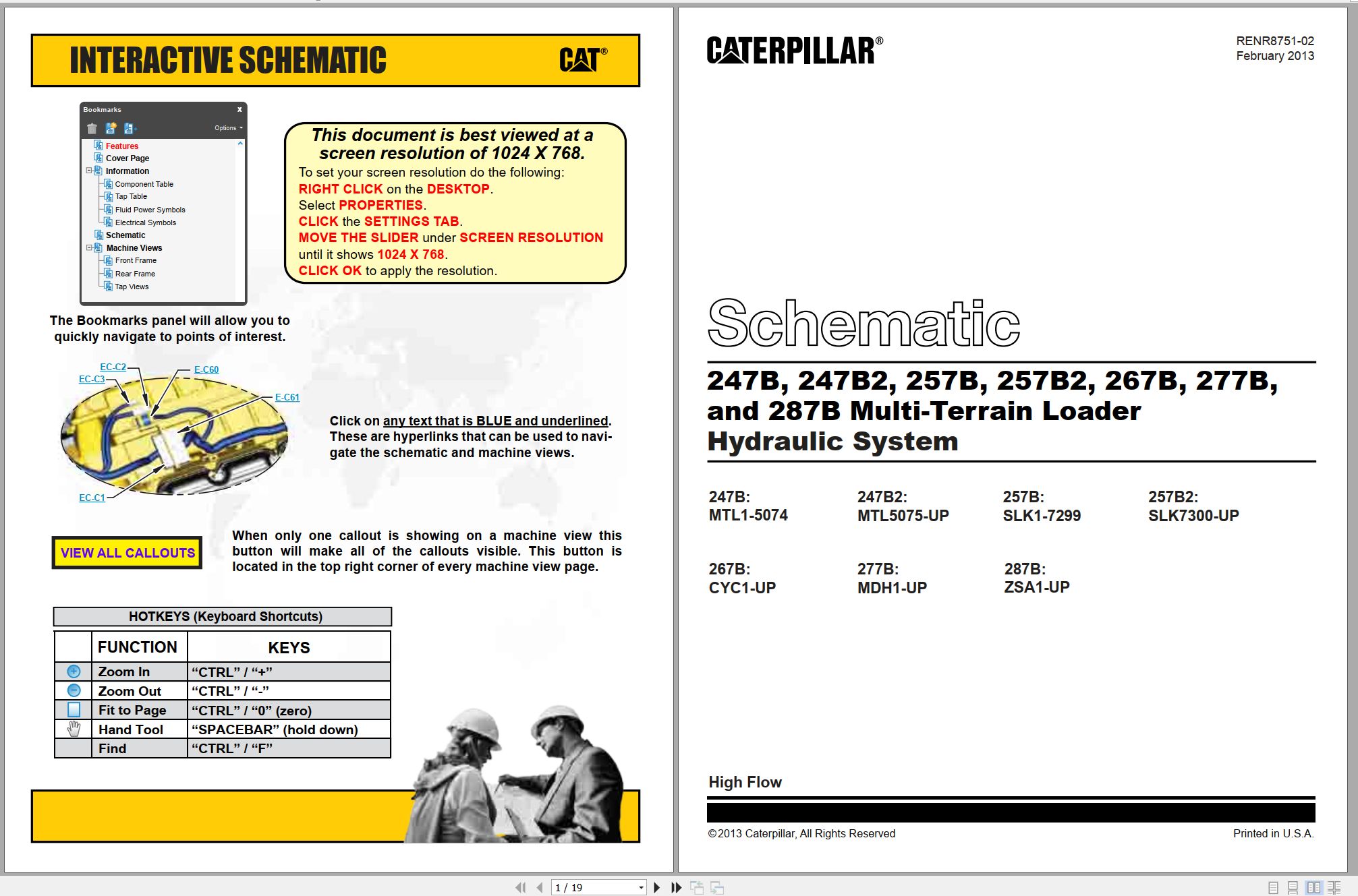 CAT Skid Steer Loader 267B Hydraulic Schematic (1)