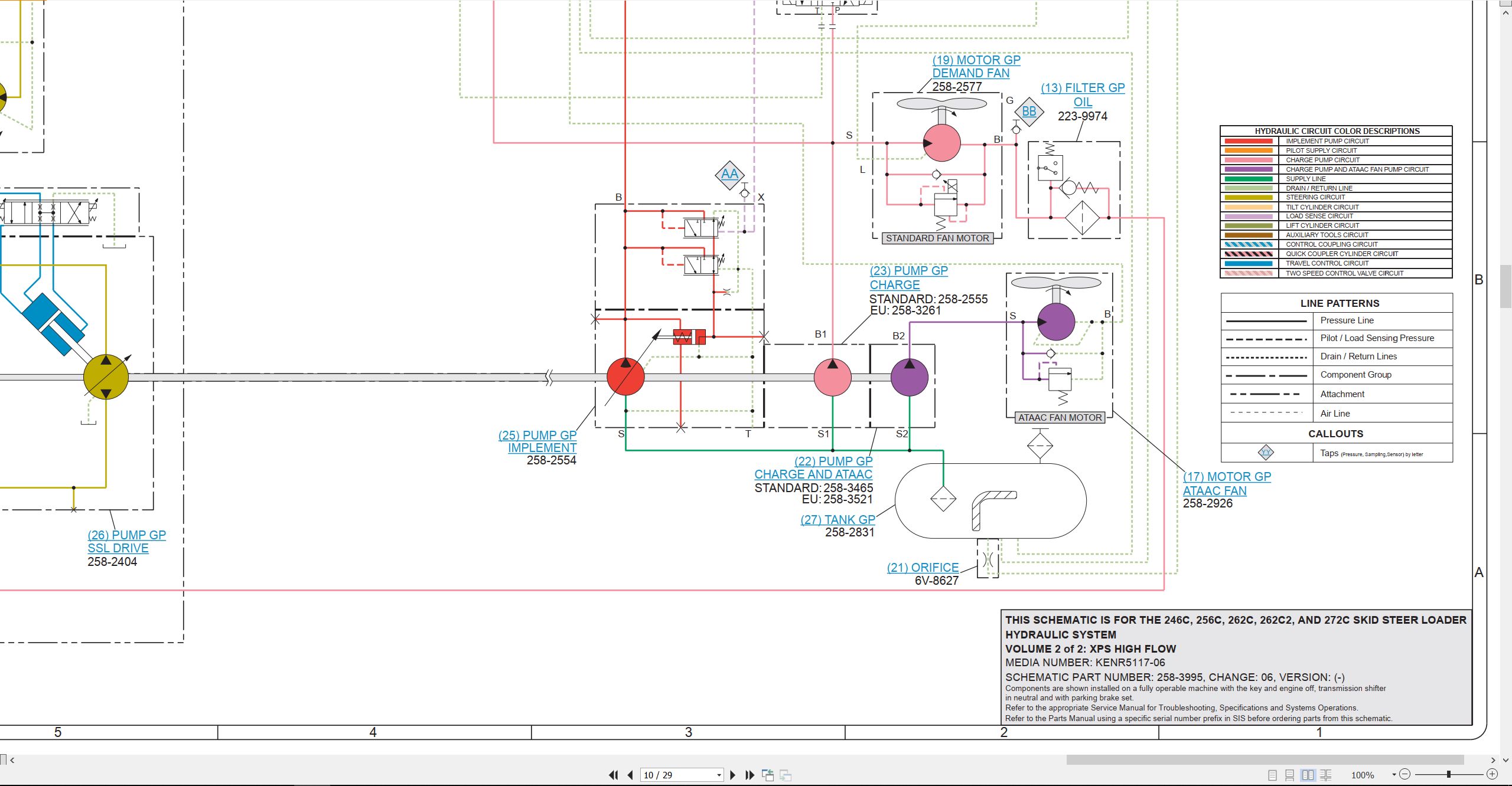 CAT Skid Steer Loader 272C Electrical Hydraulic Schematic (3)