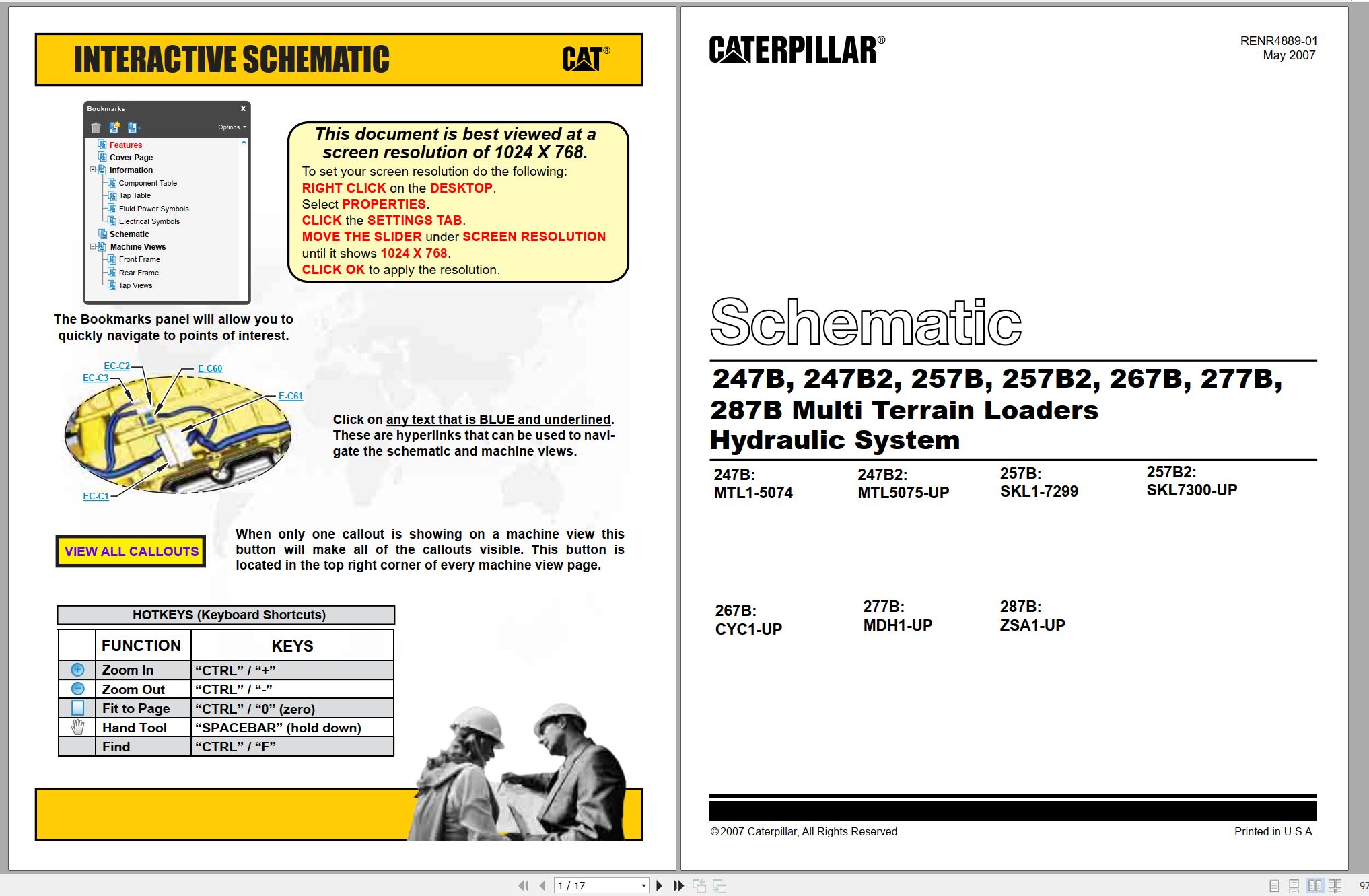 CAT Skid Steer Loader 277B Hydraulic Schematic (1)