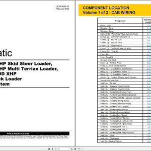 CAT Skid Steer Loader 299D XHP Electrical Hydraulic Schematic (1)
