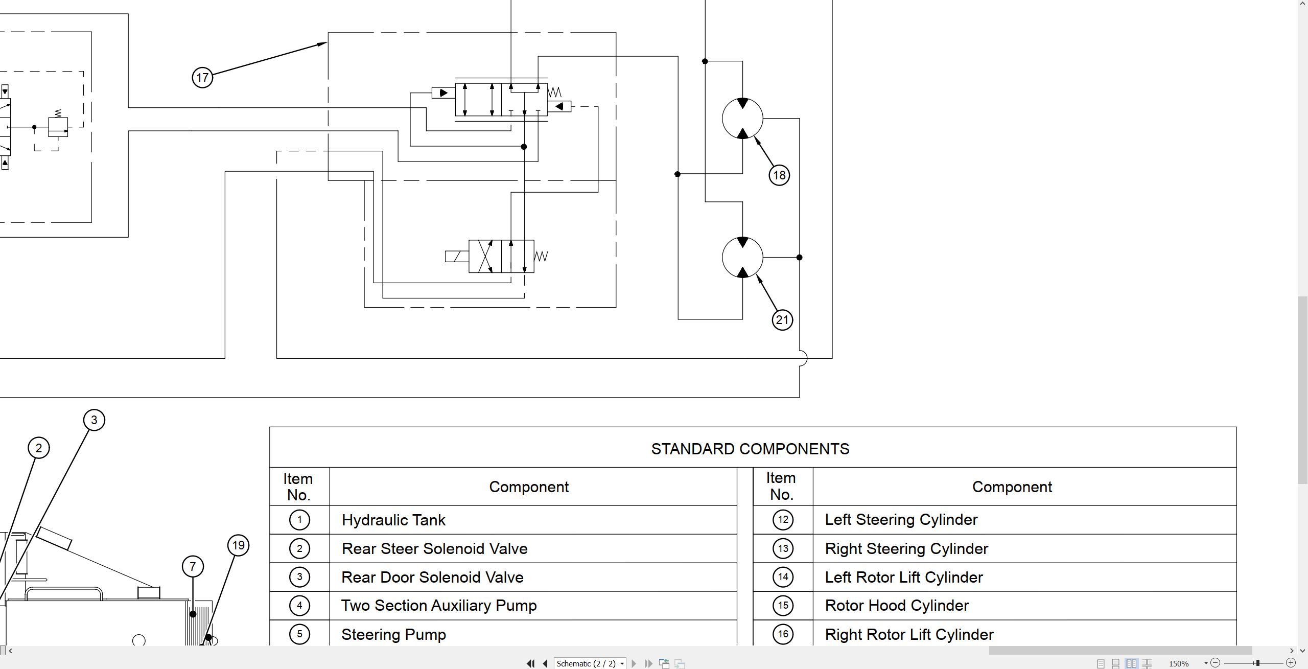 CAT Soil Stabilizer RM 250C RR 250B SS 250B Hydraulic Schematic KENR2969 01 2001 (2)