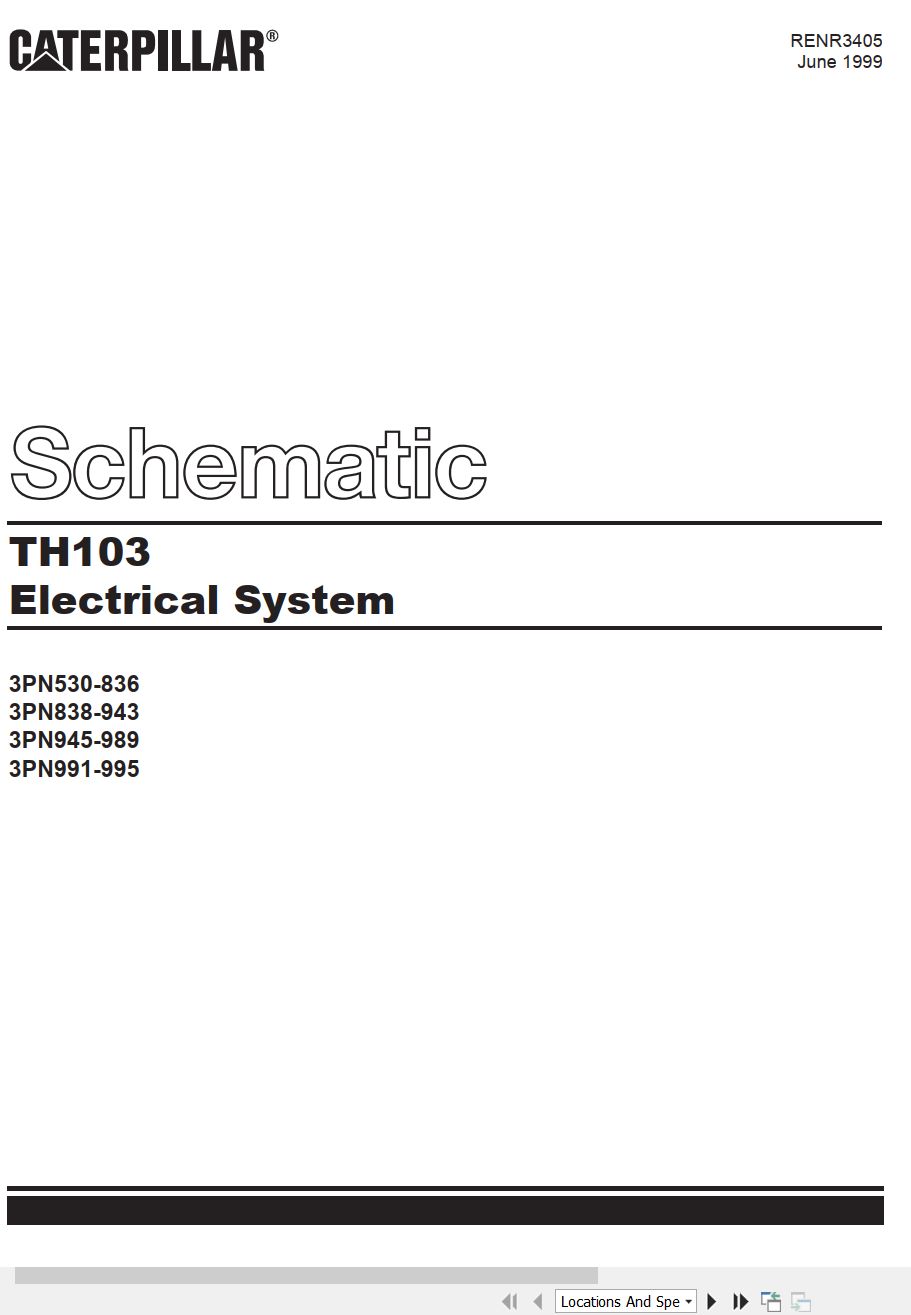 CAT Telehandler TH103 Electrical Hydraulic Schematic (1)