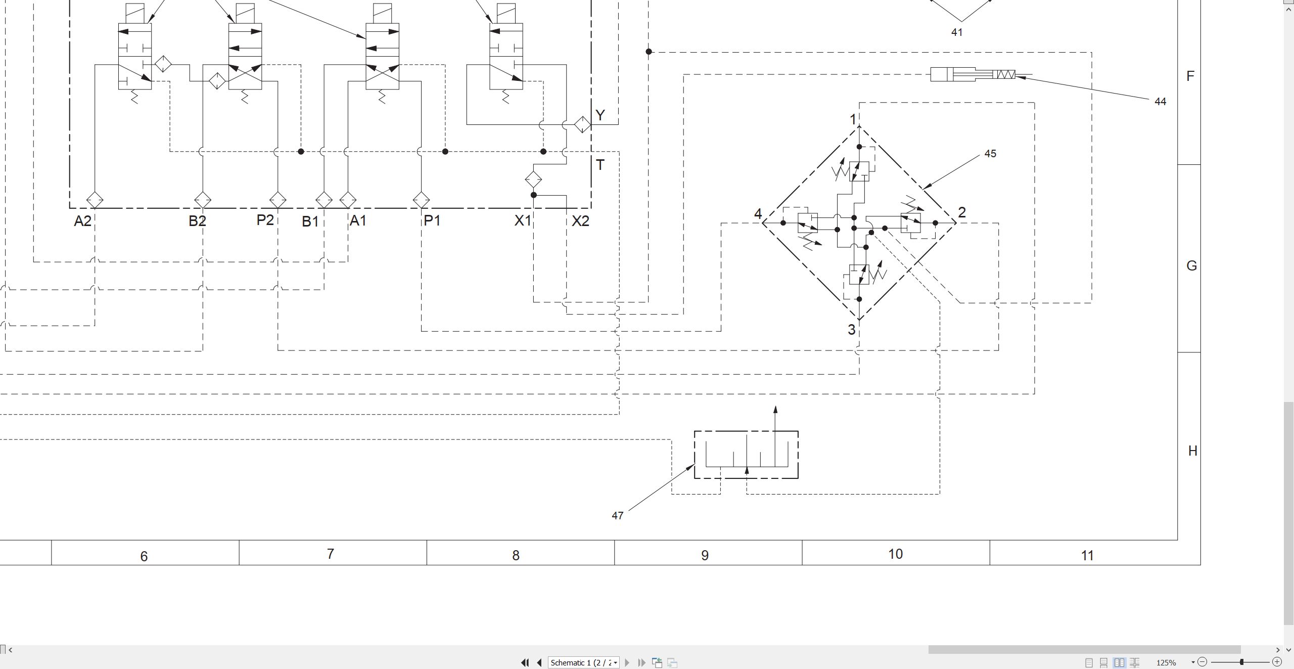 CAT Telehandler TH103 Electrical Hydraulic Schematic (3)