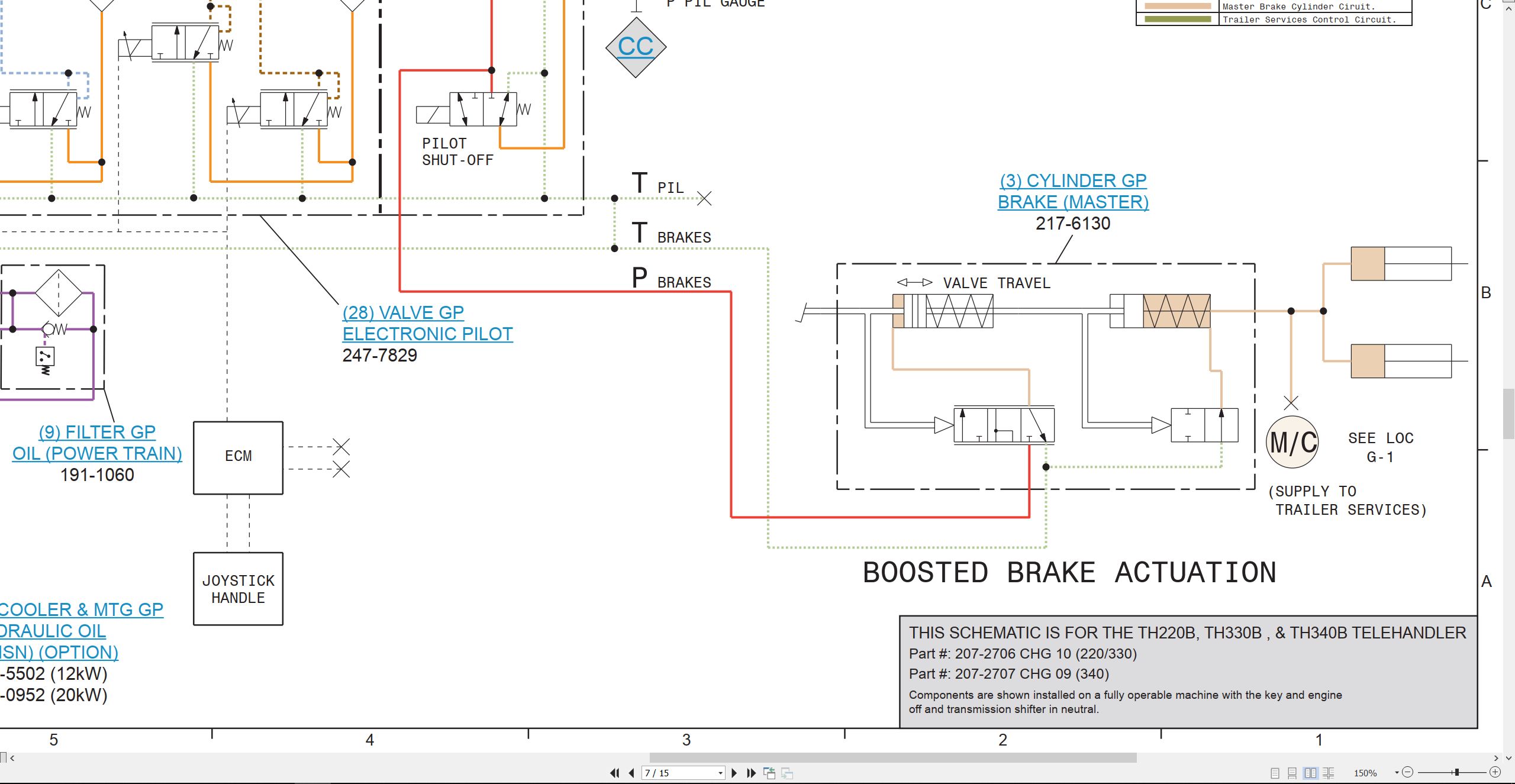CAT Telehandler TH340B Electrical Hydraulic Schematic (3)