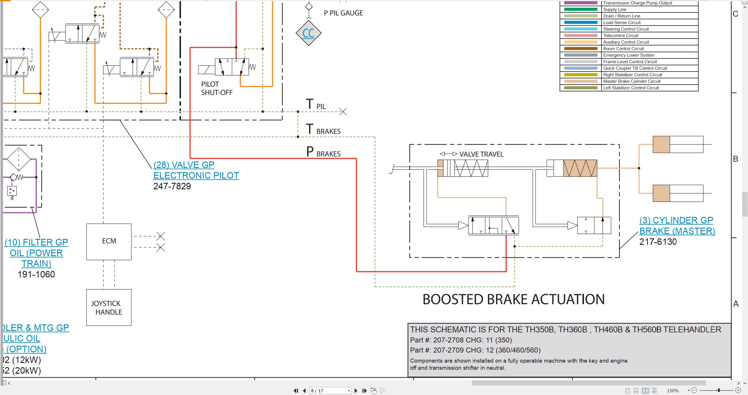 CAT Telehandler TH355B Electrical Hydraulic Schematic (3)