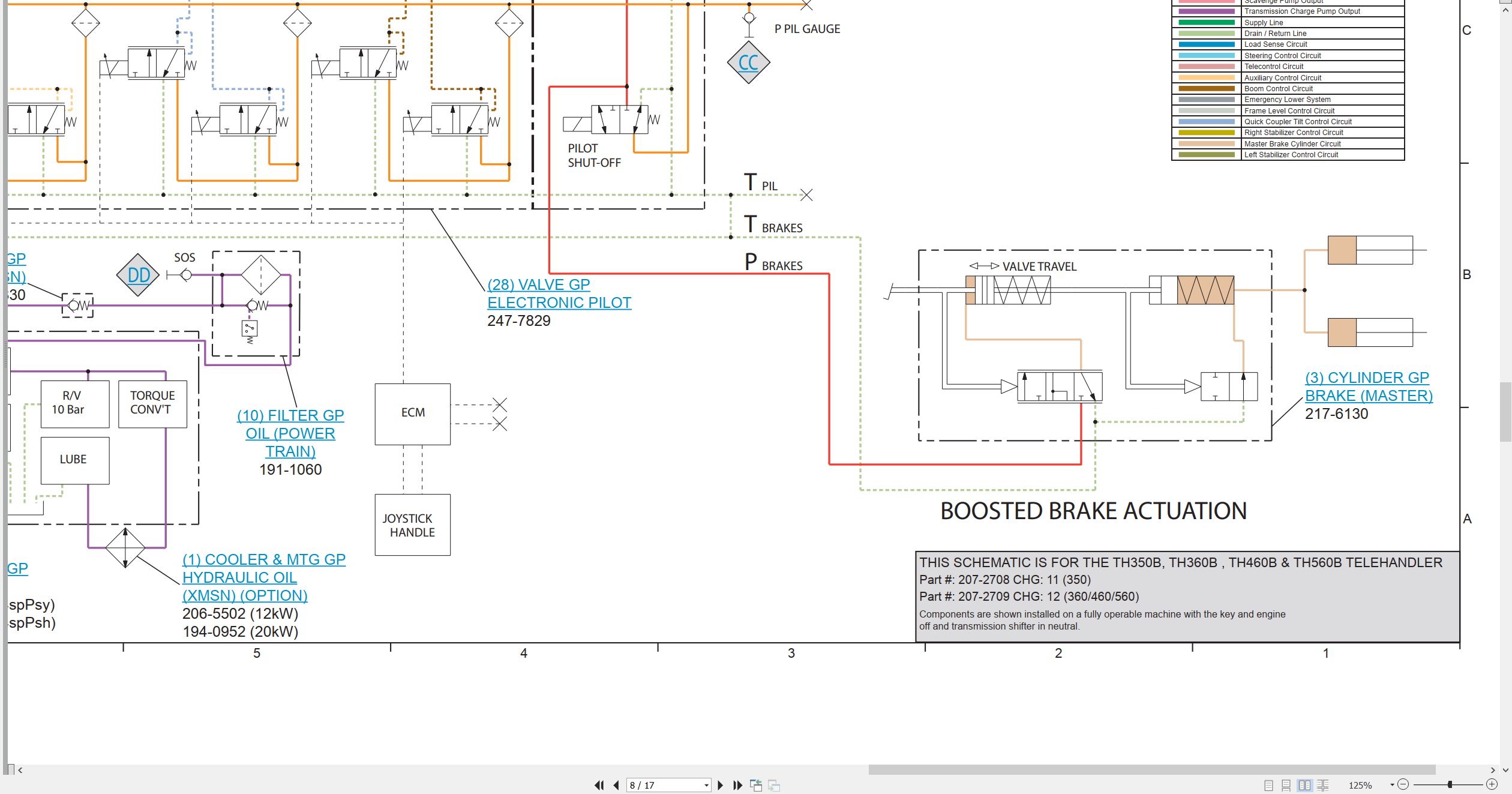 CAT Telehandler TH360B Electrical Hydraulic Schematic (3)
