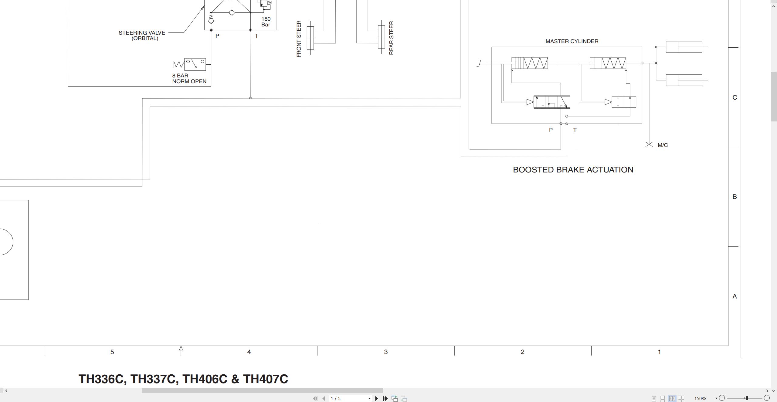 CAT Telehandler TH406C Electrical Hydraulic Schematic (2)