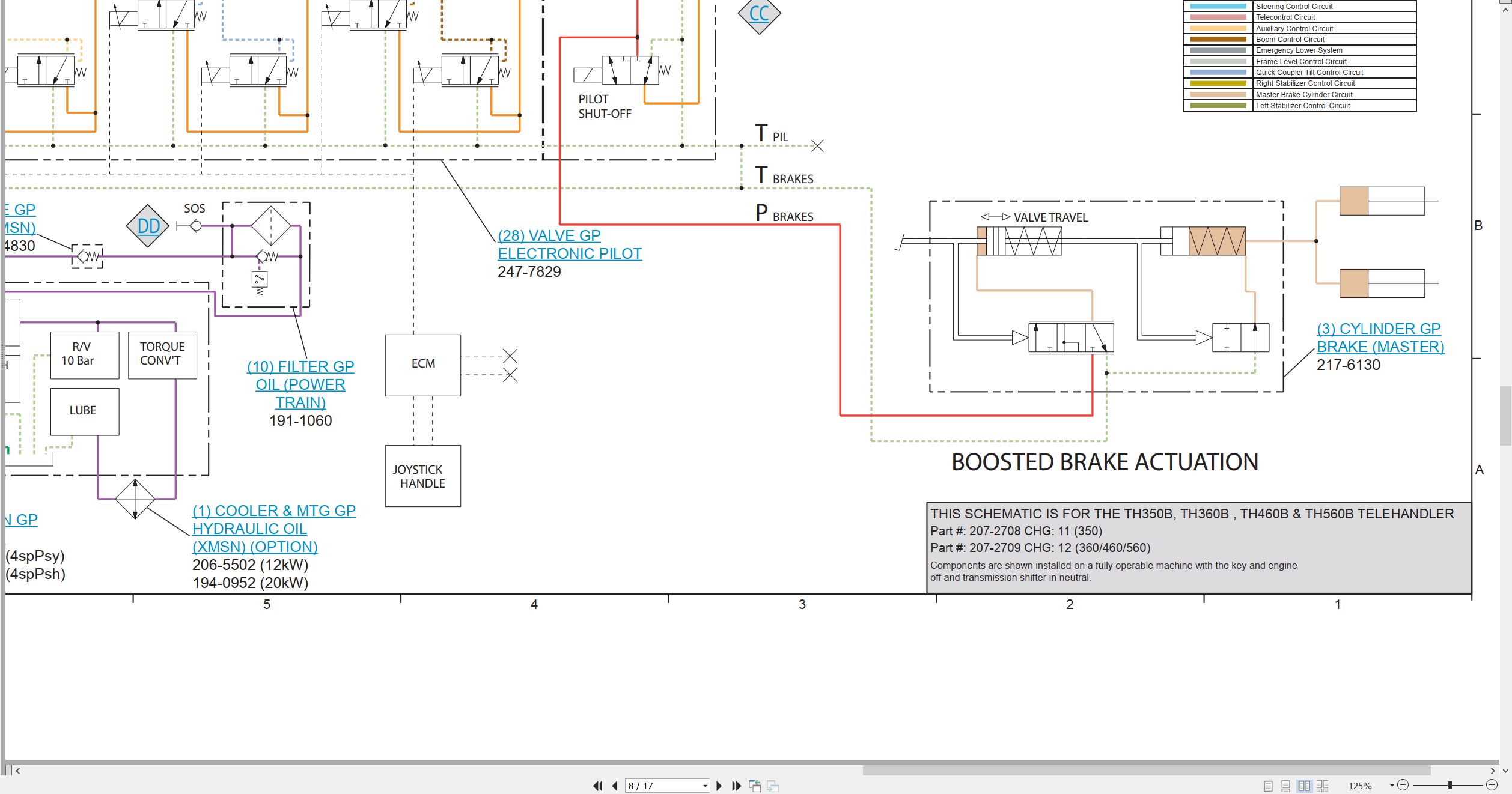 CAT Telehandler TH460B Electrical Hydraulic Schematic (3)