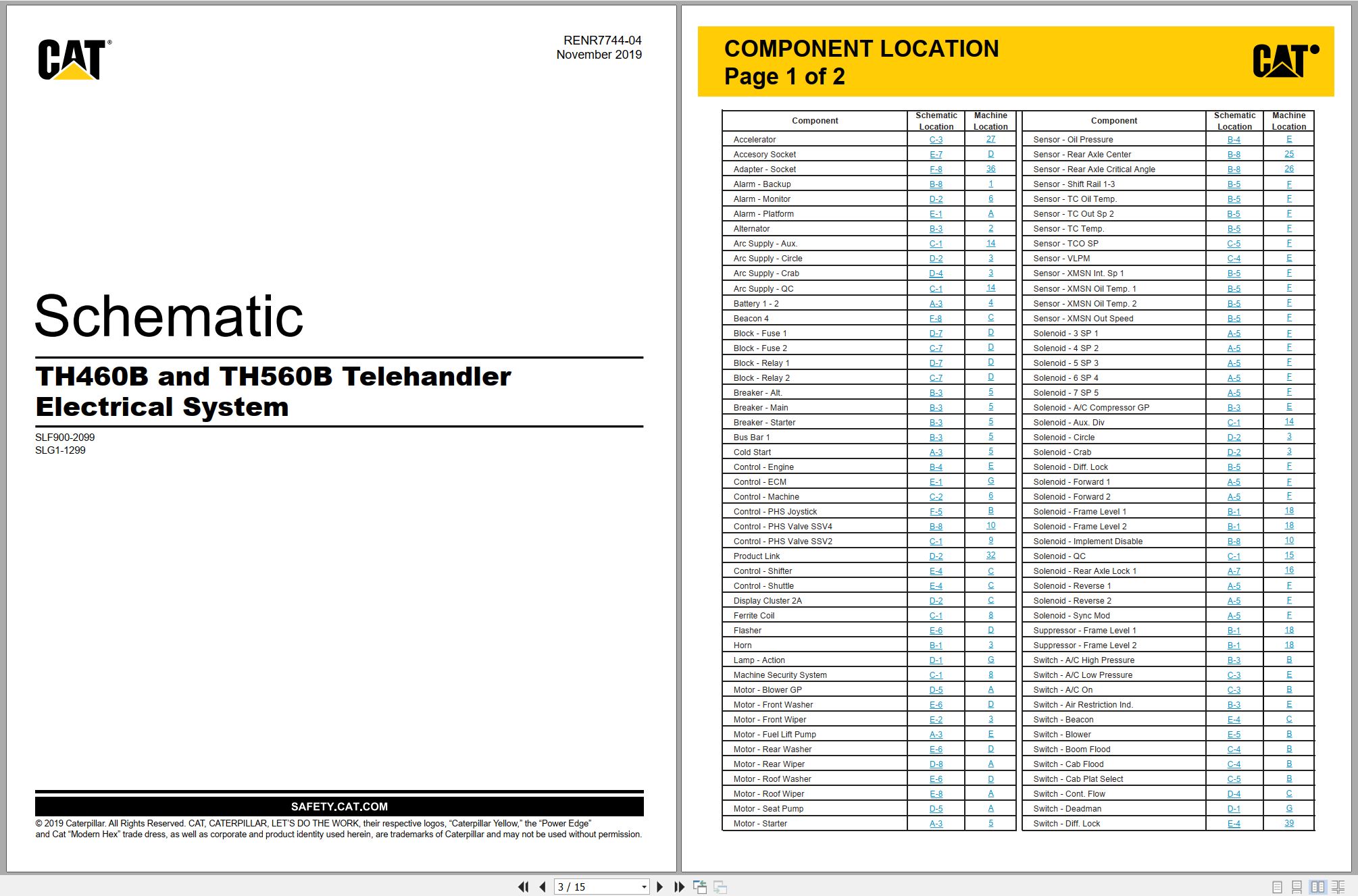 CAT Telehandler TH560B Electrical Hydraulic Schematic (1)