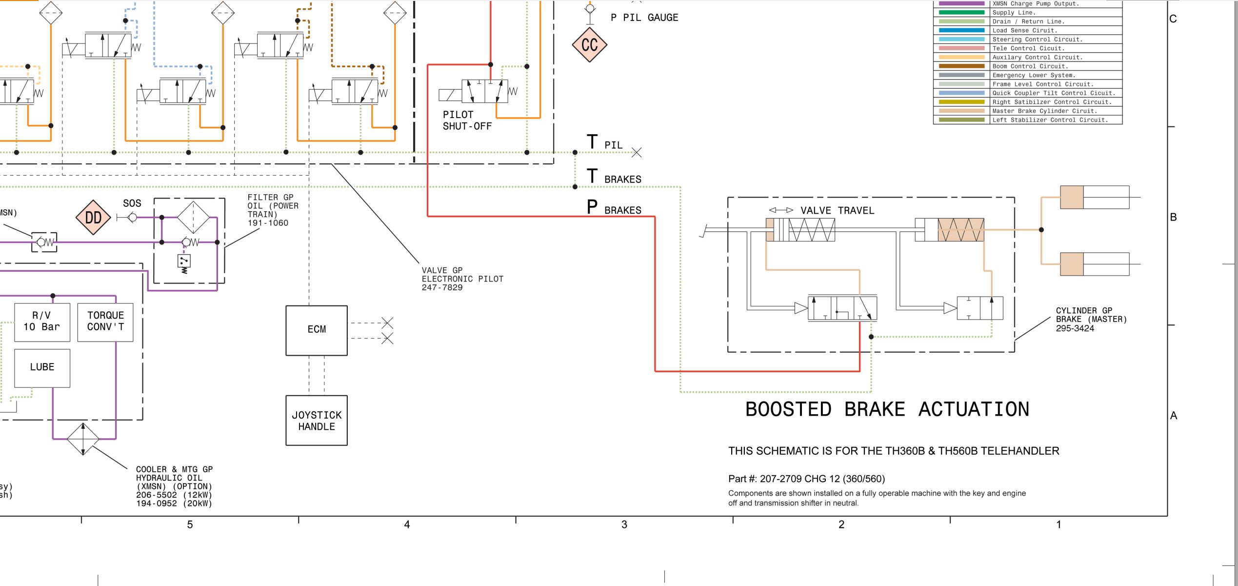 CAT Telehandler TH560B Electrical Hydraulic Schematic (3)