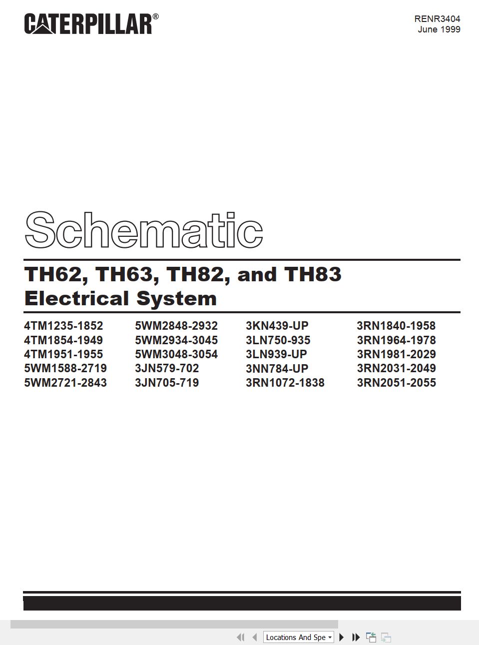 CAT Telehandler TH62 Electrical Hydraulic Schematic (1)