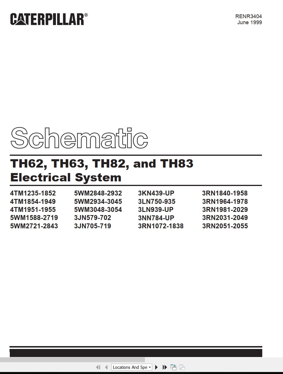 CAT Telehandler TH63 Electrical Hydraulic Schematic (1)