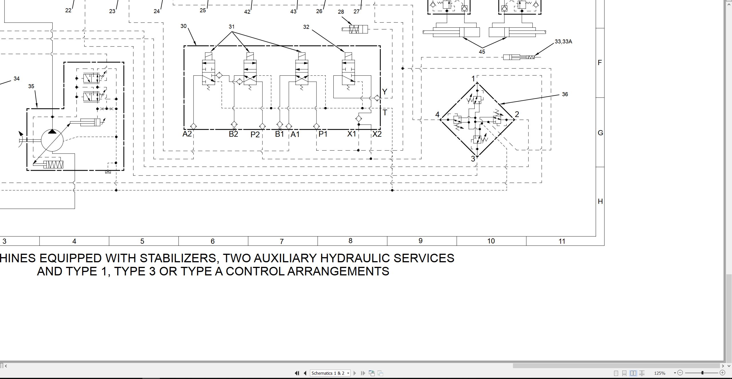 CAT Telehandler TH63 Electrical Hydraulic Schematic (3)