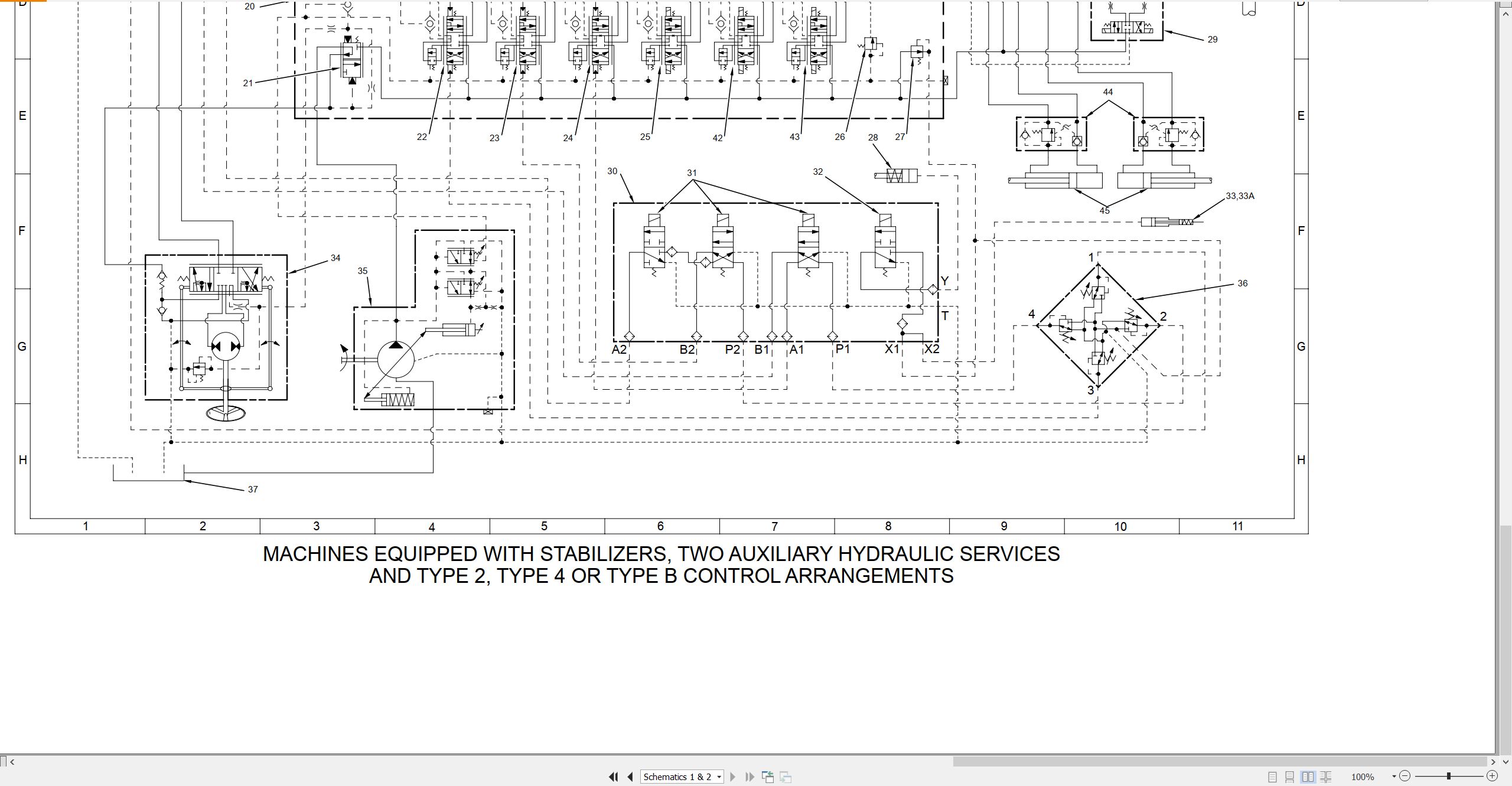 CAT Telehandler TH82 Electrical Hydraulic Schematic (3)