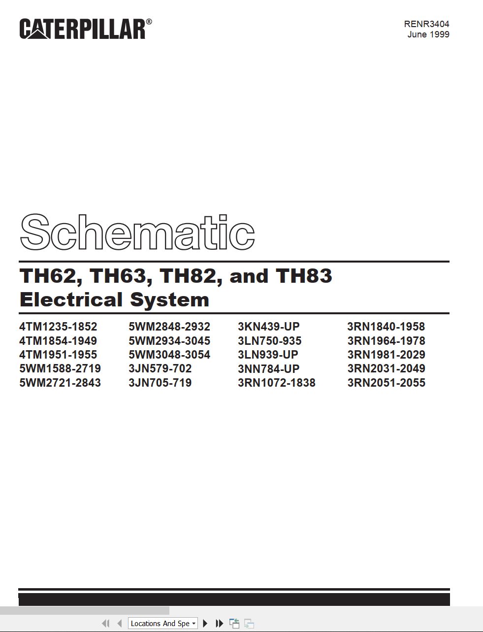 CAT Telehandler TH83 Electrical Hydraulic Schematic (1)
