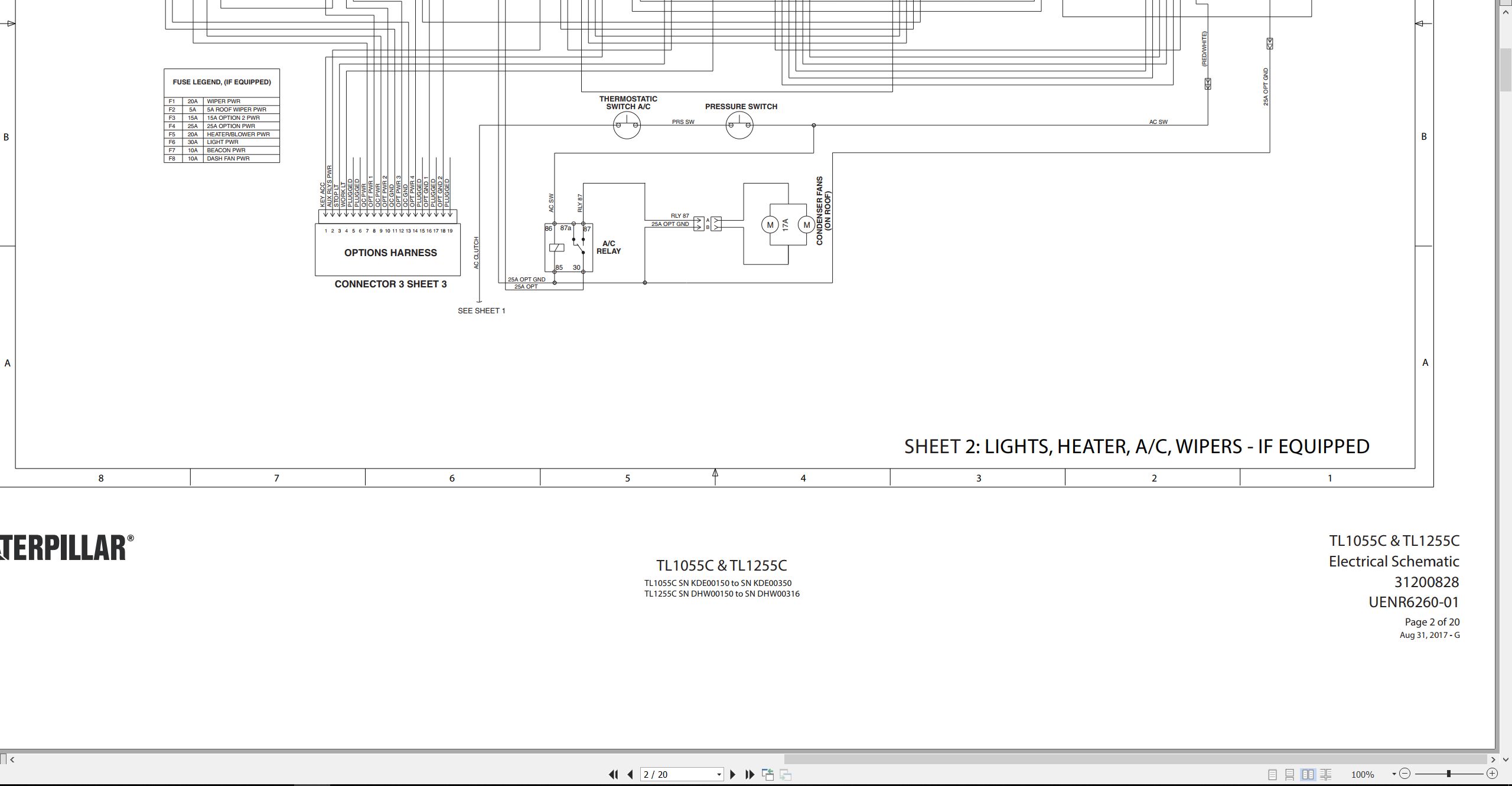 CAT Telehandler TL1055C Electrical Hydraulic Schematic (1)