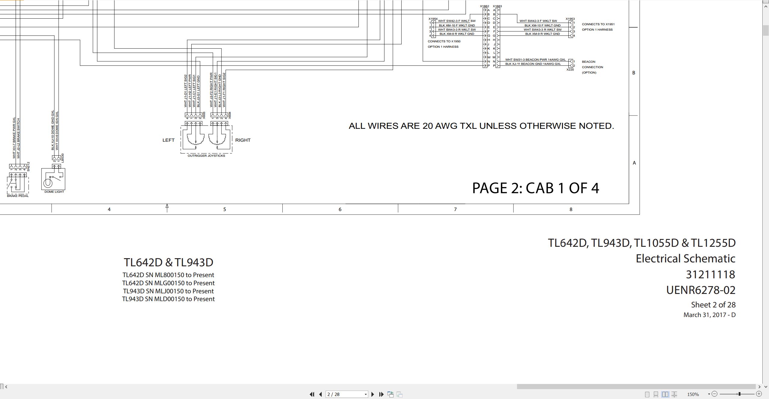 CAT Telehandler TL1055D Electrical Hydraulic Schematic (1)