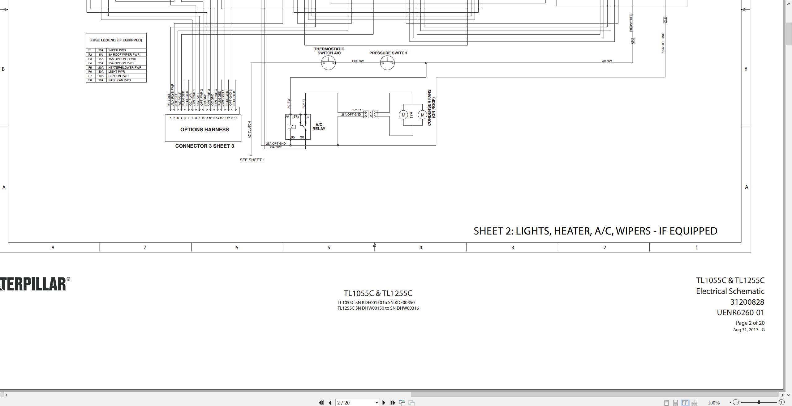 CAT Telehandler TL1255C Electrical Hydraulic Schematic (1)