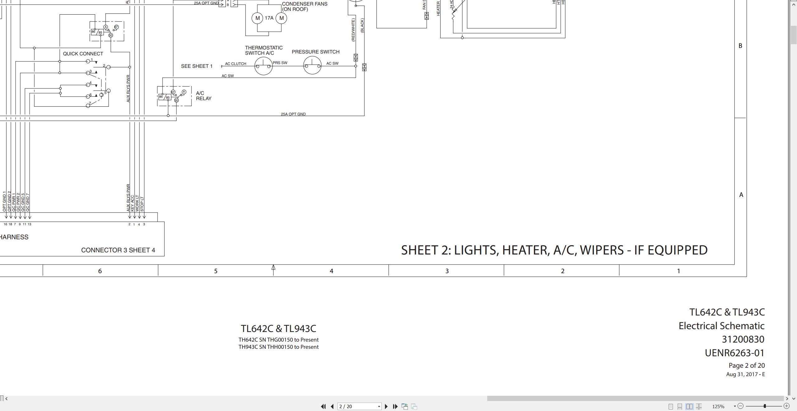 CAT Telehandler TL642C Electrical Hydraulic Schematic (1)