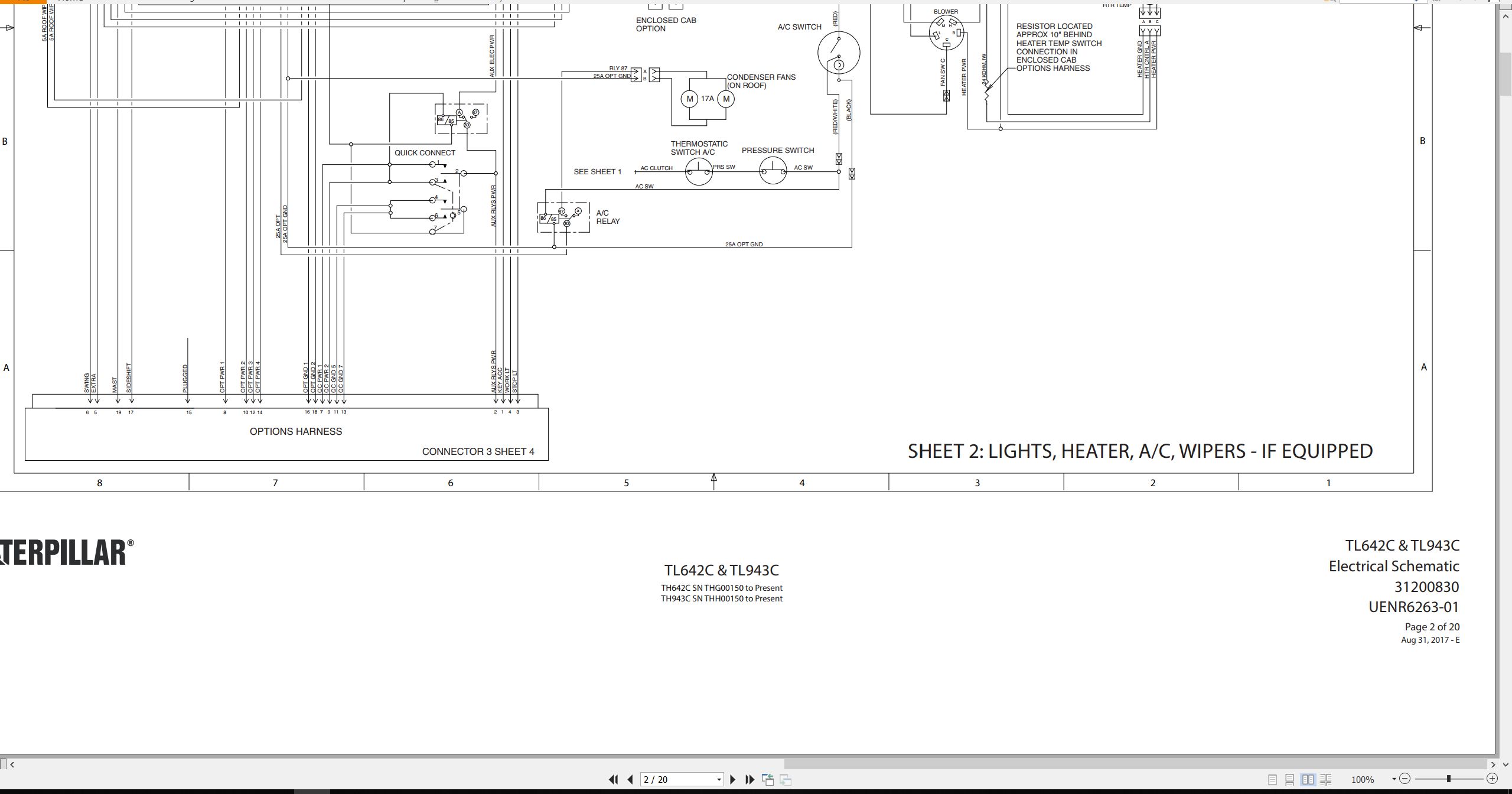 CAT Telehandler TL943C Electrical Hydraulic Schematic (1)