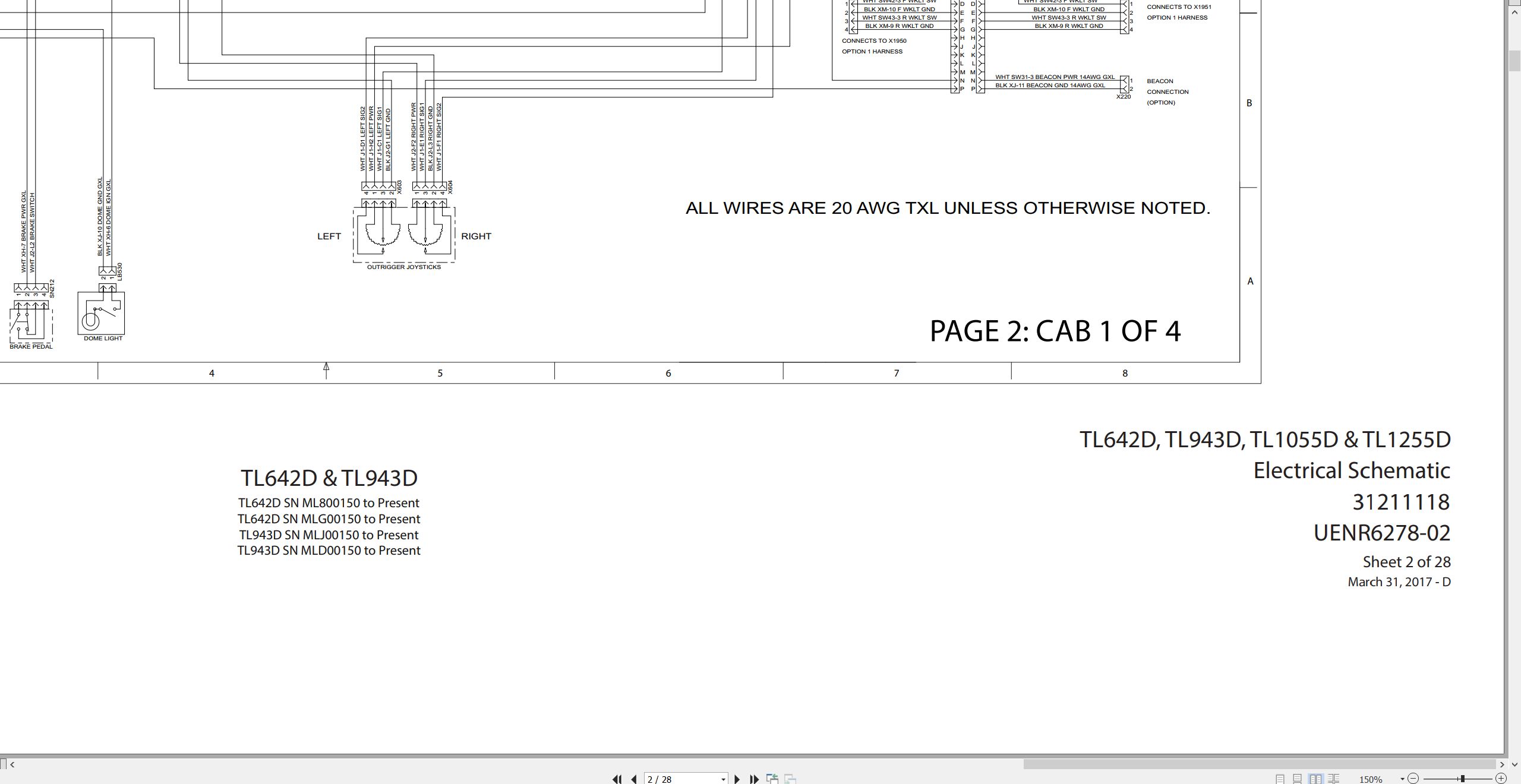 CAT Telehandler TL943D Electrical Hydraulic Schematic (1)