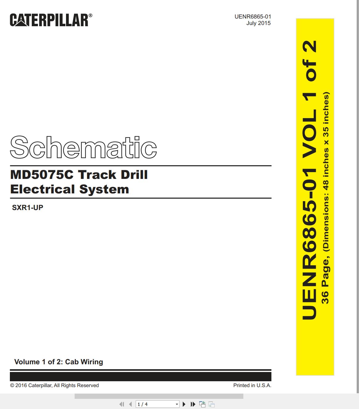 CAT Track Drill MD5075C Electrical Hydraulic Schematic (1)