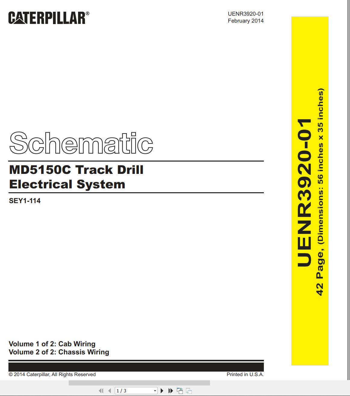 CAT Track Drill MD5150C Electrical Hydraulic Schematic (1)