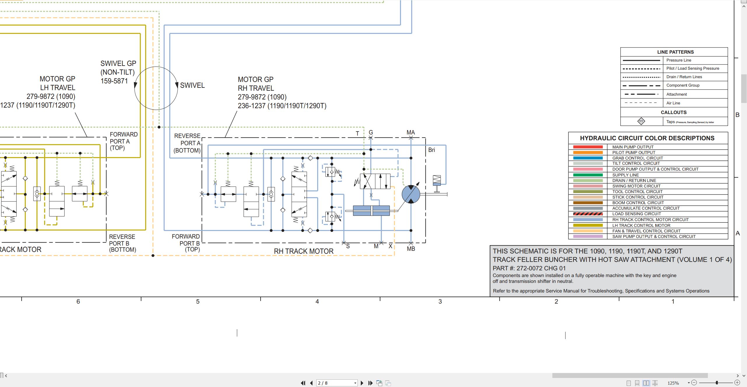 CAT Track Feller Buncher 1090 Electrical Hydraulic Schematic (3)