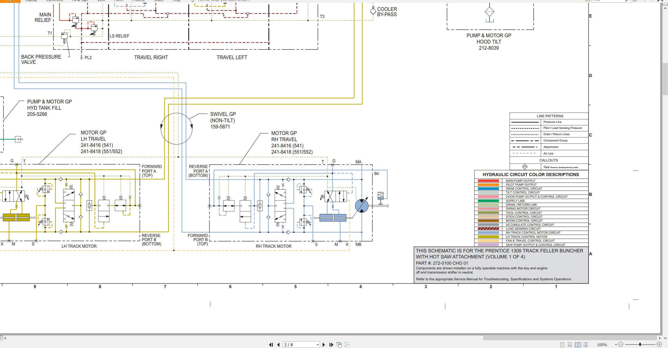 CAT Track Feller Buncher 1390 Hydraulic Schematic (2)