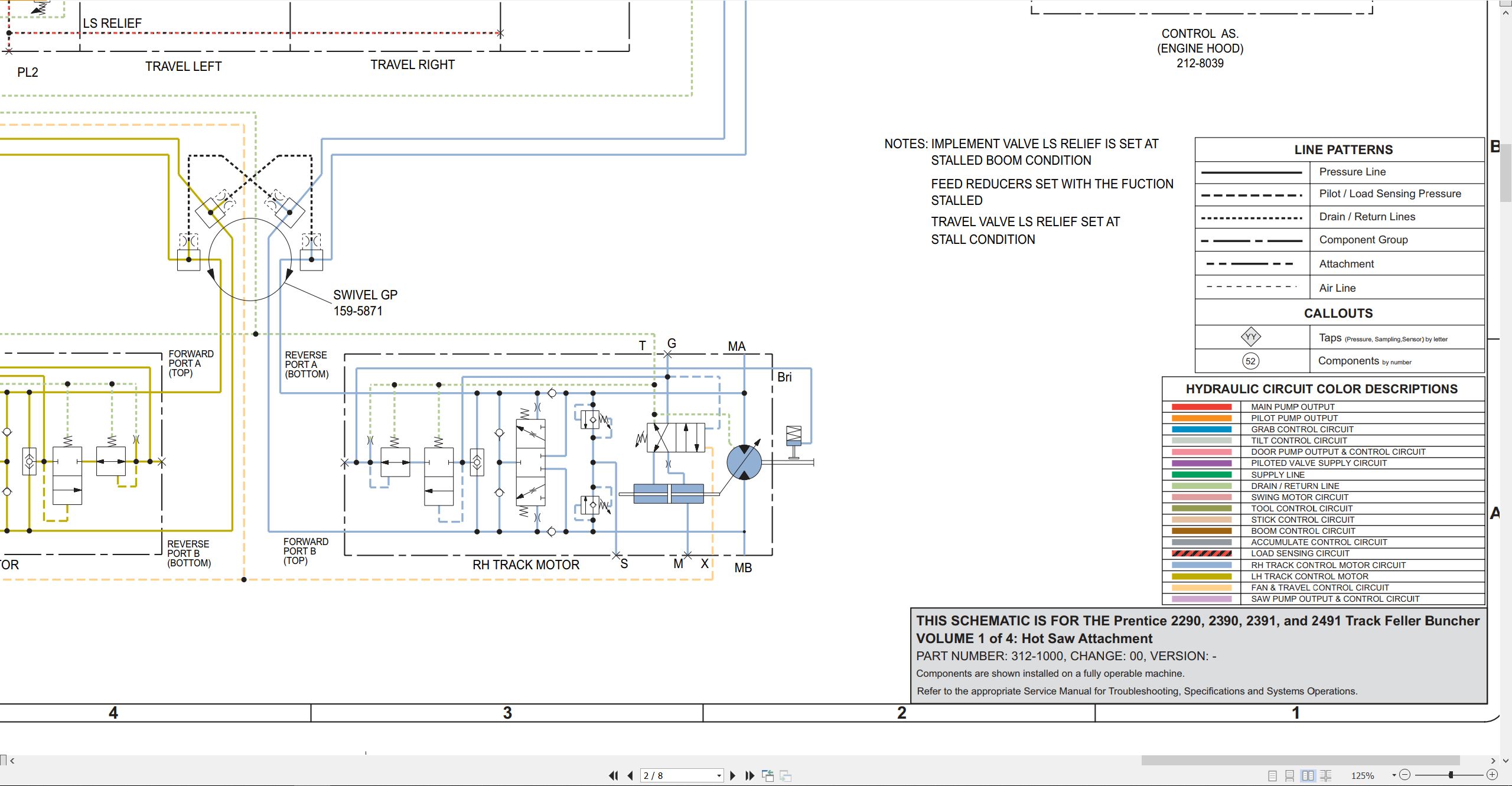 CAT Track Feller Buncher 2290 Electrical Hydraulic Schematic (3)